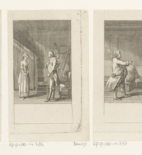 Ferdinand belooft Luise tot zijn vrouw te maken by Daniel Nikolaus Chodowiecki
