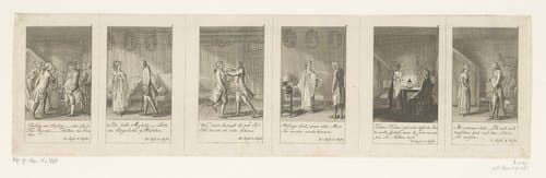 Zes voorstellingen uit Schillers Kabale un Liebe by Daniel Nikolaus Chodowiecki