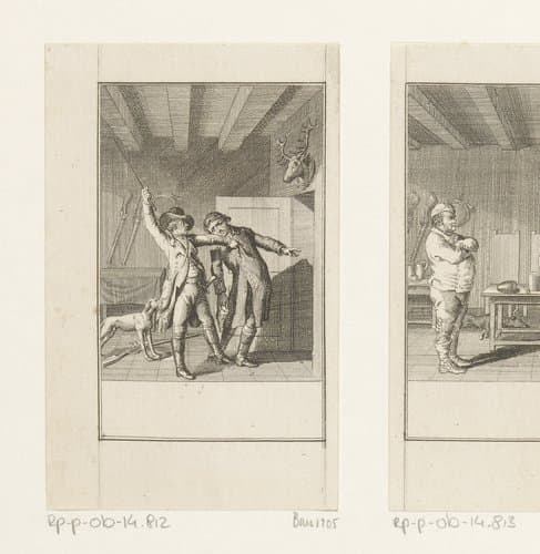 Anton slaat Matthes met zijn stok by Daniel Nikolaus Chodowiecki