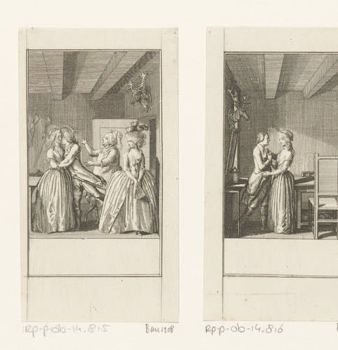 Anton kust Friederike in plaats van zijn verloofde by Daniel Nikolaus Chodowiecki