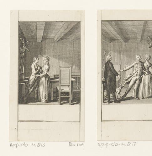Anton en Friedrike eindelijk alleen by Daniel Nikolaus Chodowiecki