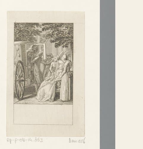 Caroline valt flauw als ze hoort dat Lindorf niet aanwezig is by Daniel Nikolaus Chodowiecki