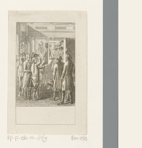 Walstein en Caroline bij Frederik de Grote in Potsdam by Daniel Nikolaus Chodowiecki