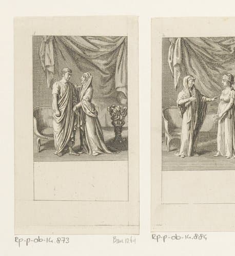 Volumnia en Menenius in gesprek by Daniel Nikolaus Chodowiecki