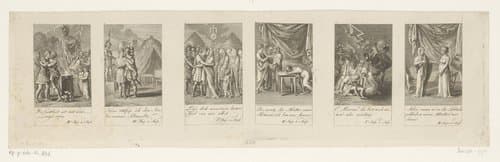 Zes voorstellingen uit Shakespeares Coriolan by Daniel Nikolaus Chodowiecki
