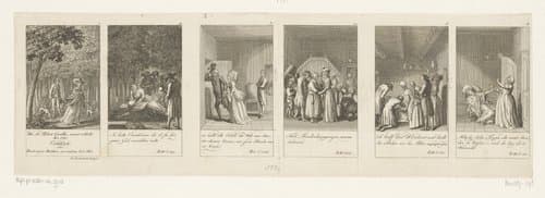 Zes voorstellingen uit Camille by Daniel Nikolaus Chodowiecki