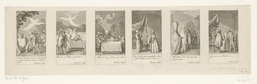 Zes voorstellingen uit Shakespeare's De Storm by Daniel Nikolaus Chodowiecki