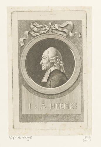Portret van Johann August Hermes by Daniel Nikolaus Chodowiecki
