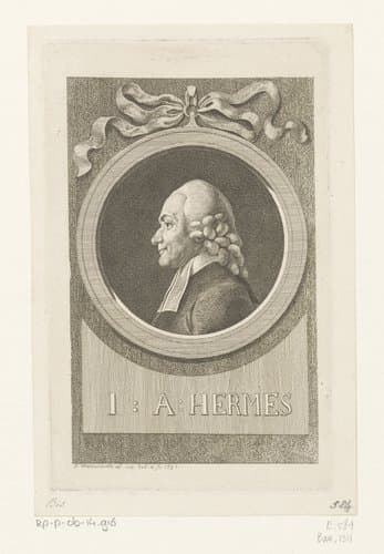 Portret van Johann August Hermes by Daniel Nikolaus Chodowiecki