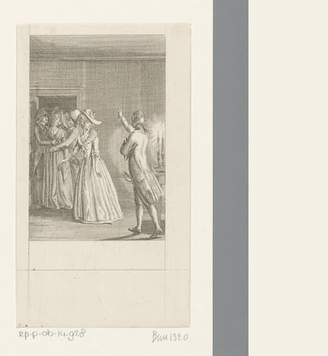 Ontmoeting tussen Cecilia en Mortimer na de zelfmoord van Mr. Harrels by Daniel Nikolaus Chodowiecki