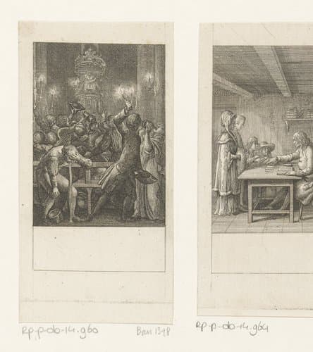 Bacchanaal op kerstavond by Daniel Nikolaus Chodowiecki