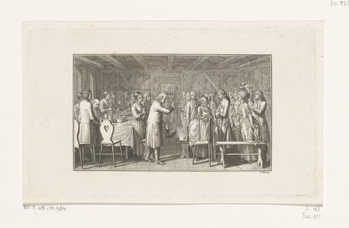 Feest van Paul Erdmann by Daniel Nikolaus Chodowiecki