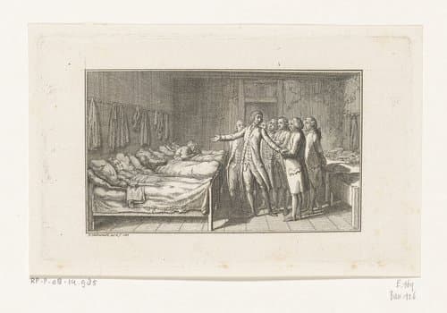 Ziekenzaal van St. Hiob by Daniel Nikolaus Chodowiecki