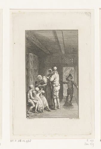 Moeder haalt appelen uit de oven by Daniel Nikolaus Chodowiecki