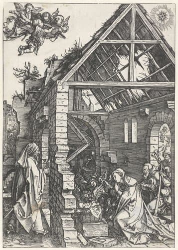 Aanbidding door de herders by Albrecht Dürer