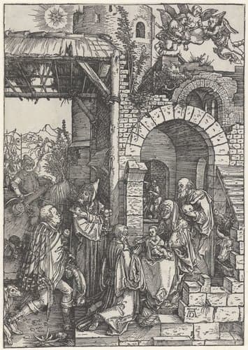 Aanbidding door de koningen by Albrecht Dürer