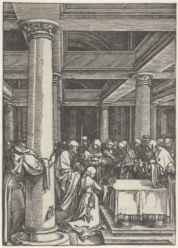 Presentatie van Christus in de tempel by Albrecht Dürer