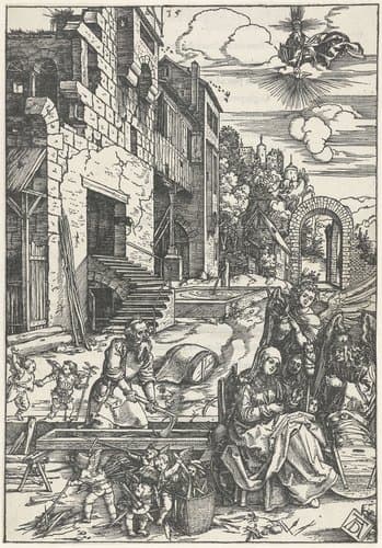 De Heilige Familie in Egypte by Albrecht Dürer