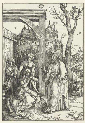 Christus neemt afscheid van Maria by Albrecht Dürer