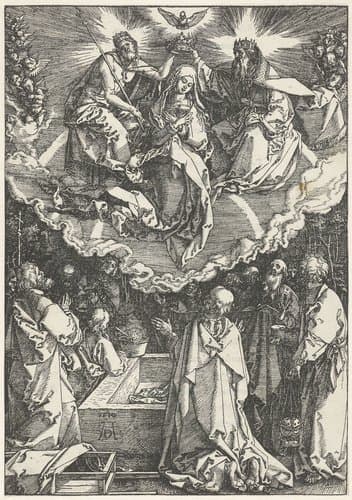 Hemelvaart en kroning van Maria by Albrecht Dürer
