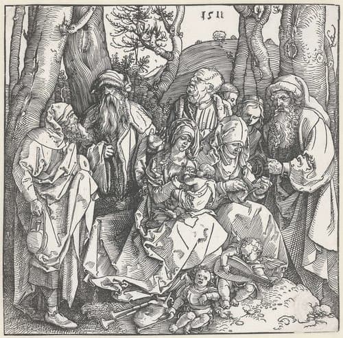 De Heilige Familie met Anna by Albrecht Dürer