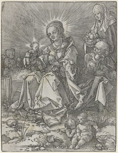 Maria met het Christuskind op een hekje by Albrecht Dürer