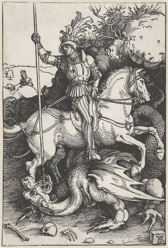 Sint-Joris en de draak by Albrecht Dürer