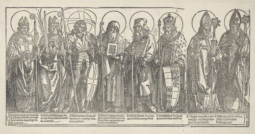 De beschermheiligen van Oostenrijk by Albrecht Dürer