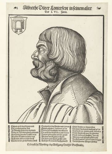 Portret van Albrecht Dürer by Albrecht Dürer