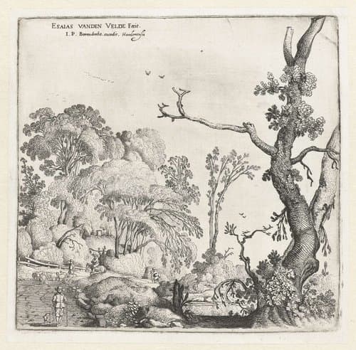 Landschap met bomen by Esaias van de Velde