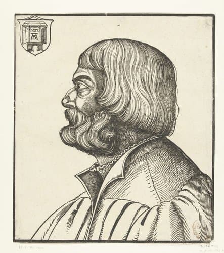 Portret van Albrecht Dürer by Albrecht Dürer
