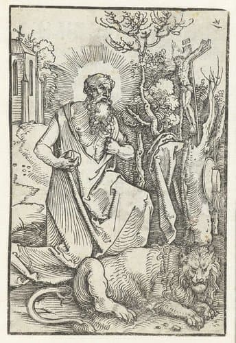 Boetvaardige Heilige Hiëronymus by Albrecht Dürer