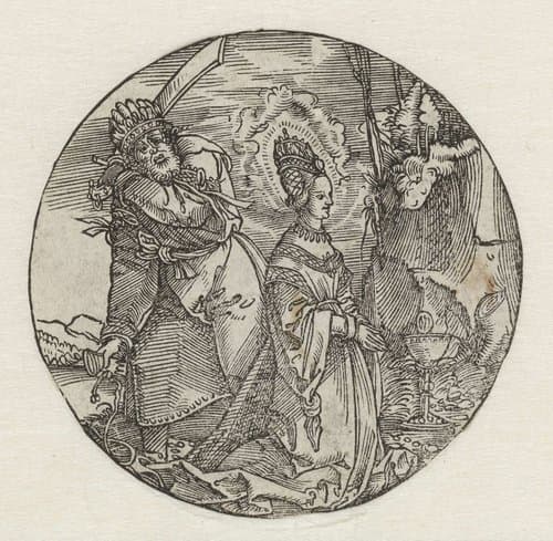 Het martelaarschap van de Heilige Barbara by Hans Springinklee
