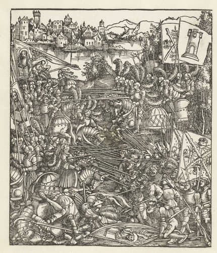 Veldslag tegen de Venetianen by Hans Springinklee