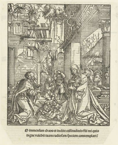 De geboorte van Christus by Hans Springinklee