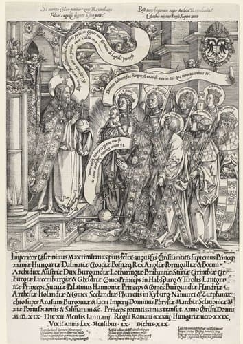 Keizer Maximiliaan I knielt voor Christus by Albrecht Dürer