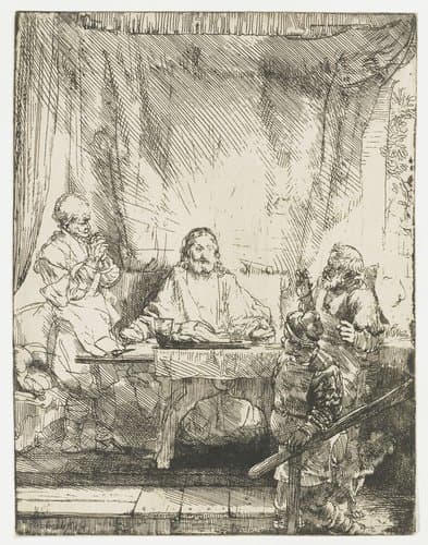 Christ at Emmaus: the larger plate by Rembrandt van Rijn