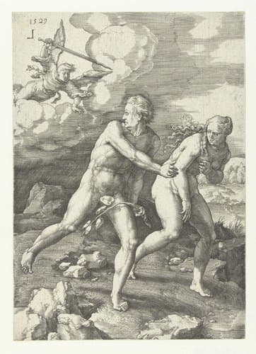 Verdrijving uit het Paradijs by Lucas van Leyden