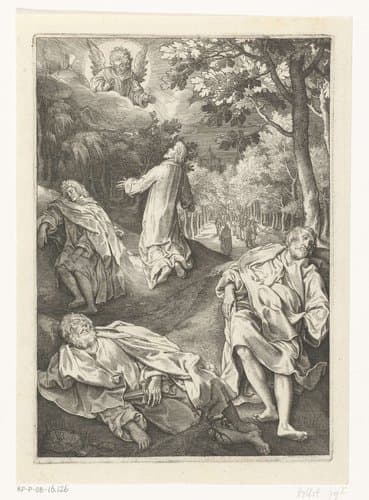 Christus in de hof van Gethsemane by Nicolaes de Bruyn
