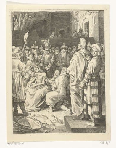 Doornenkroning van Christus by Nicolaes de Bruyn