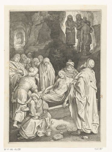 Graflegging van Christus by Nicolaes de Bruyn