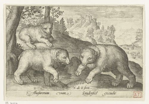 Drie beren by Nicolaes de Bruyn