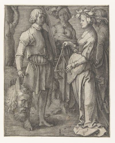 De triomf van David by Lucas van Leyden