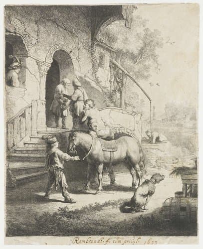 The good Samaritan by Rembrandt van Rijn