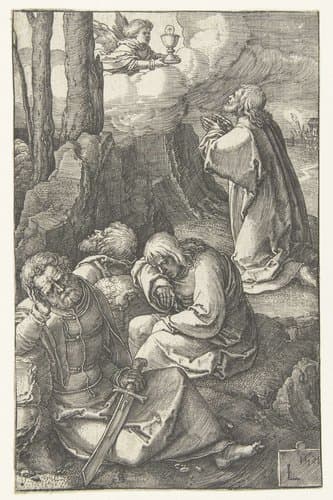 Christus in de hof van Getsemane by Lucas van Leyden