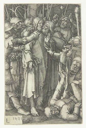 Gevangenneming van Christus by Lucas van Leyden