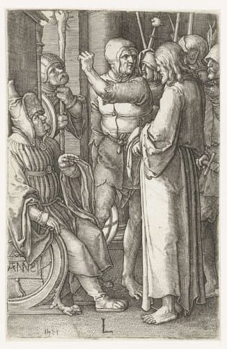 Christus voor Annas by Lucas van Leyden