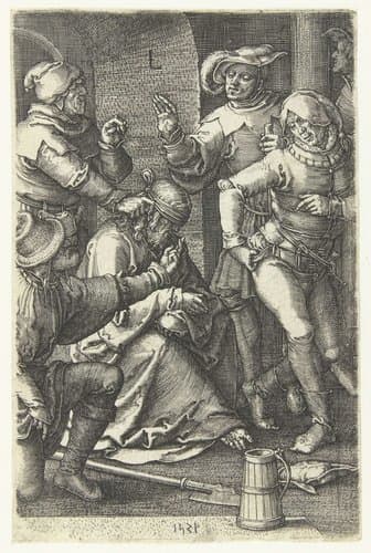Bespotting van Christus by Lucas van Leyden