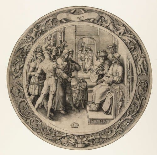 Christus voor Annas by Lucas van Leyden