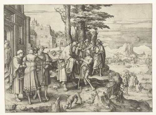 De terugkeer van de verloren zoon by Lucas van Leyden